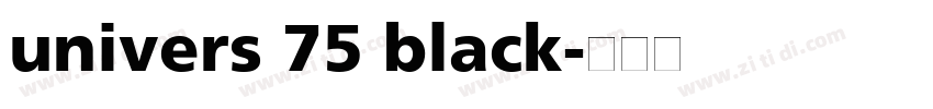 univers 75 black字体转换